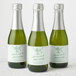 Mão Impressionante Desenhou Martinis Verde e Matri