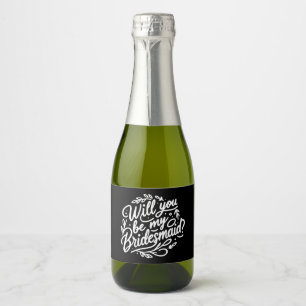 Mão - Letra Bridesmaid Proposta Mini Champagne
