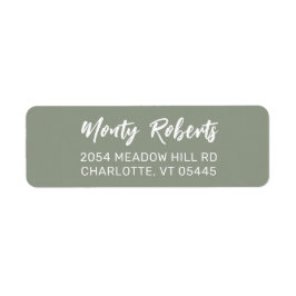 Mão Moderna Desenhada | Etiqueta de Endereço de Re