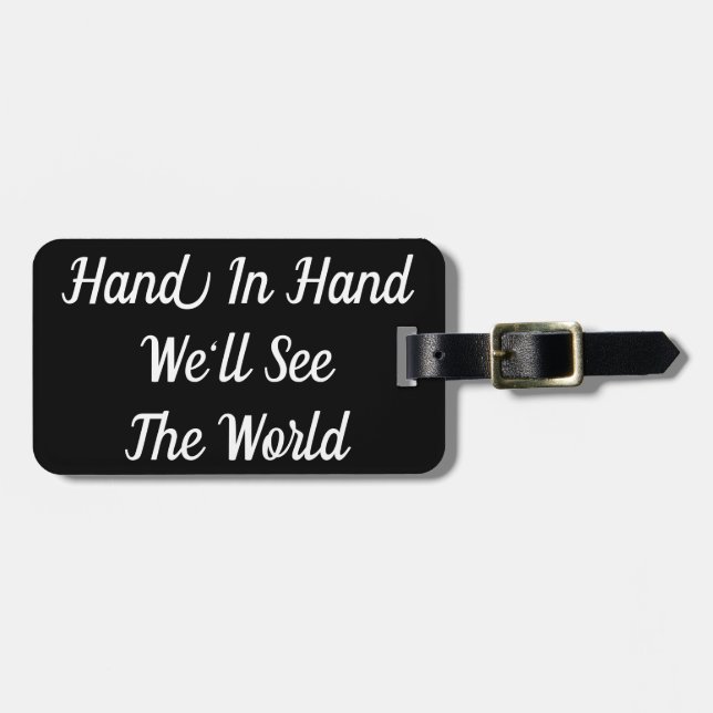 Mão na Mão Veremos a Etiqueta de Bagagem Mundial (Frente Horizontal)