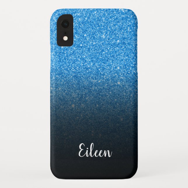 Mão Negra Glitter Azul-Personalizada (Verso)