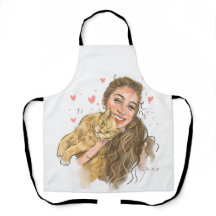 Mão Personalizada - Retrato Desenhado Apron | Pers