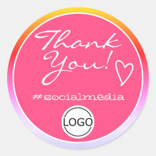 Mão Rosa Obrigado Etiquetas Modelo do logotipo Cír