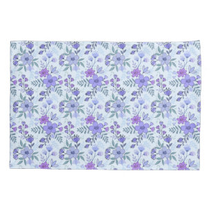 Mão Roxa Coroa Coroa Desenha Travesseiro Floral