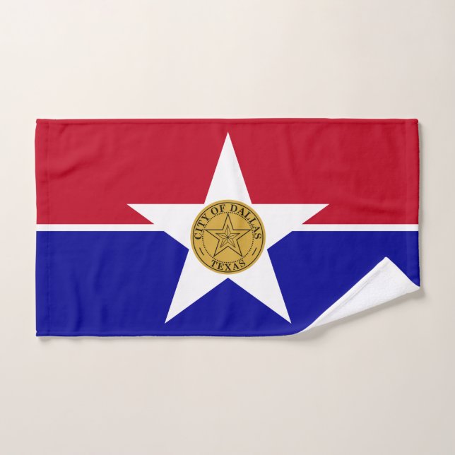 Mão Toalha com Bandeira da Cidade de Dallas, EUA (Toalha de mão)