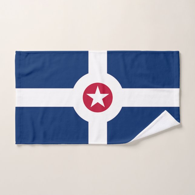 Mão Toalha com Bandeira de Indianápolis, EUA (Toalha de mão)