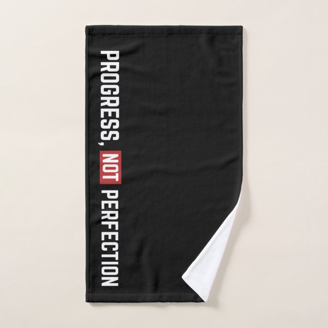 Mão Toalha de Academia Progresso Não Perfeição (Toalha de mão)