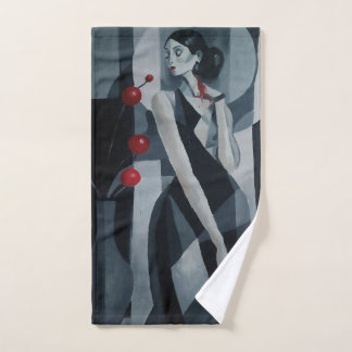 Mão Toalha de Banho Mulher Art Déco Pulso Silencioso