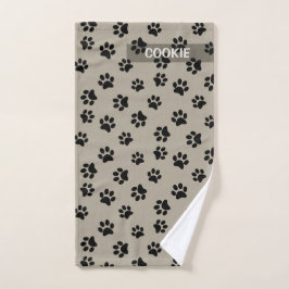 Mão Toalha de Cão Cachorro Moderna em Papel