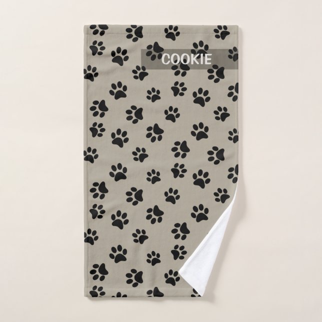 Mão Toalha de Cão Cachorro Moderna em Papel (Toalha de mão)