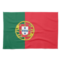 Toalha de cozinha com bandeira de Portugal