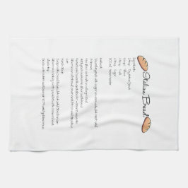 Mão Toalha de cozinha da receita do pão italiano