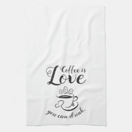 Mão Toalha de cozinha do café de Elegante