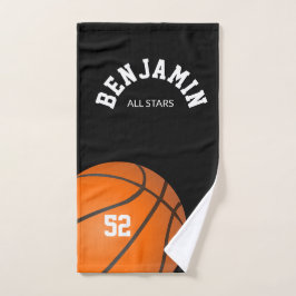 Mão Toalha de esporte de basquete, toalha de banho de 