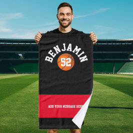 Mão Toalha de esporte de basquete, toalha de banho de 