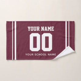 Mão Toalha de Futebol Personalizada com Nome e Número,