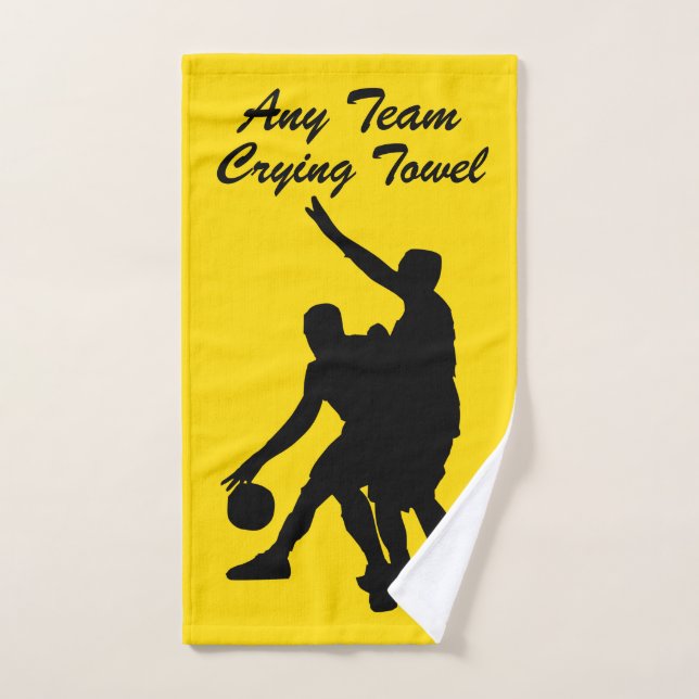 Mão Toalha de grito do basquetebol suas equipe e cor (Toalha de mão)