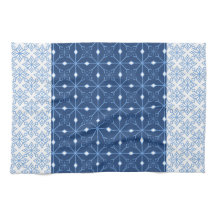 Toalha de inverno Floco de neve azul