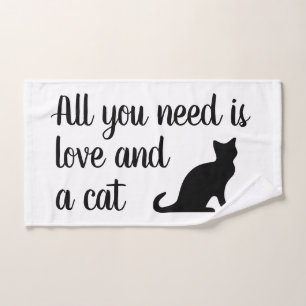 Mão Toalha de presente do dia nacional do gato com des