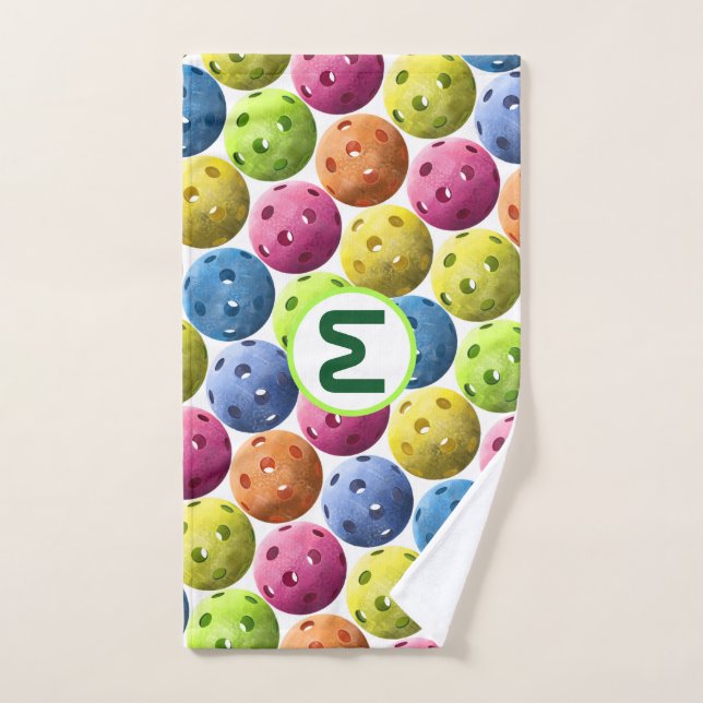 Mão Toalha do suor de Pickleball do monograma (Toalha de mão)