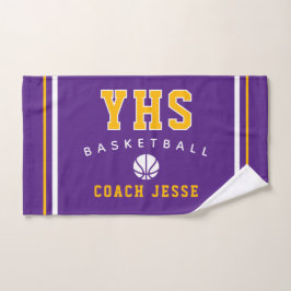 Mão Toalha Personalizada para Treinador de Basquete, P