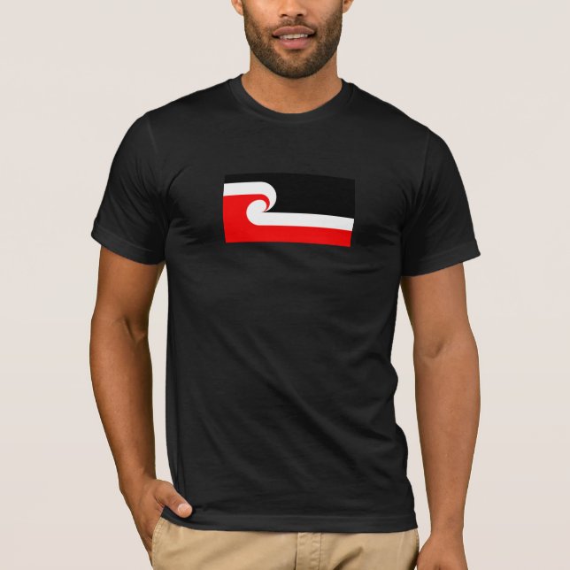 Maori Flag Nova Zelândia Flag T-Shirt (Frente)