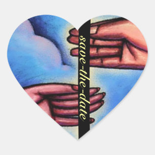 Mãos da Economia--Data das ETIQUETAS no coração