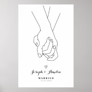 Mãos de Amor poster de Arte de Casamento