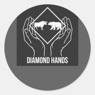 Mãos de Diamante — Adesivo Redondo