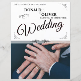 Mãos de um Casal de Casamento Gay com Anéis