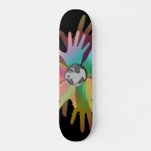 Mãos do skate do mundo
