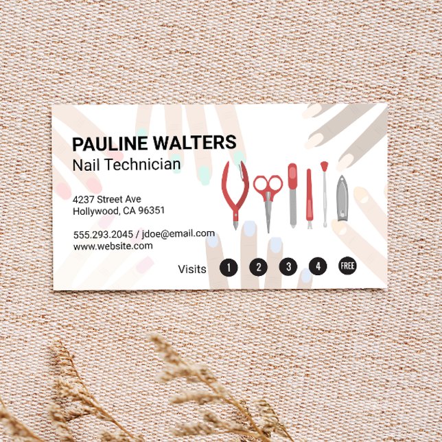 Mãos Manicuadas | Cartões de fidelidade (Criador carregado)