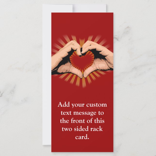 Mãos na Forma de um Coração, Design de Amor (Frente)