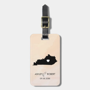 Map Do Kentucky - Etiqueta De Bagagem De Casamento