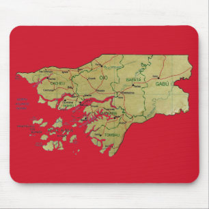 Map Mousepad da Guiné-Bissau