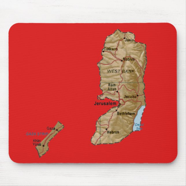 Map Mousepad da Palestina (Frente)