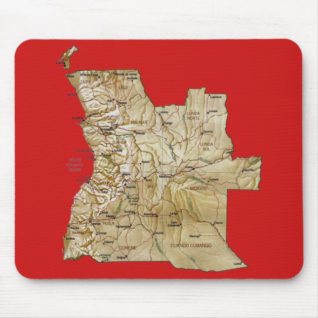 Map Mousepad de Angola (Frente)