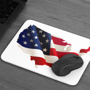 Map Mousepad de Sinalizador EUA