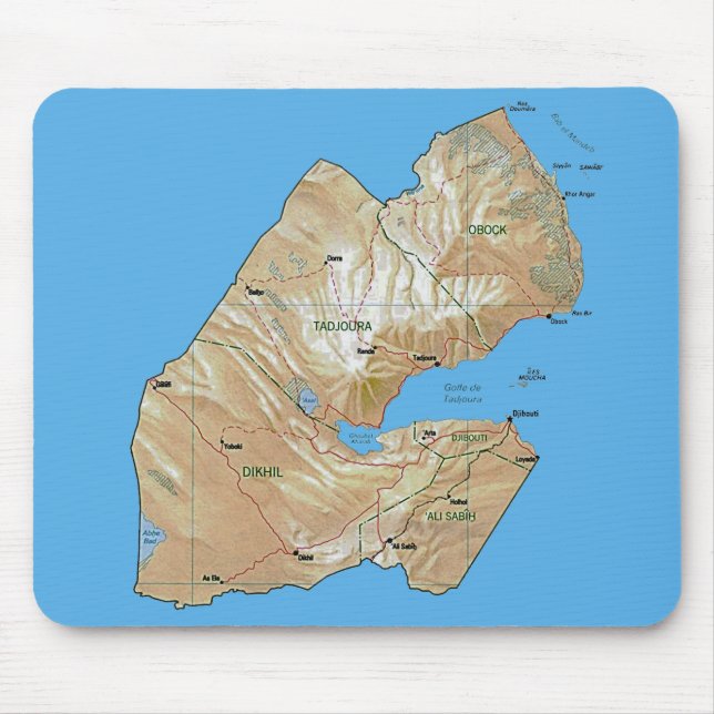 Map Mousepad Djibouti (Frente)