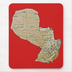 Map Mousepad do Paraguai