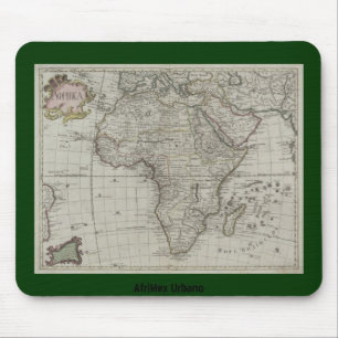 Mapa africano velho Mousepad de AfriMex Urbano