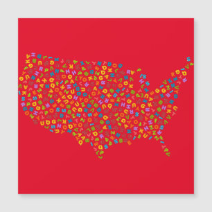 Mapa alfabético dos EUA