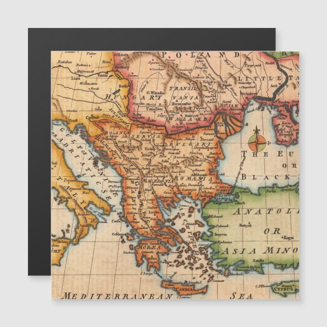 Mapa antigo antigo inspirado (2) (Frente/Verso)