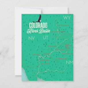 Mapa antigo da bacia do rio Colorado