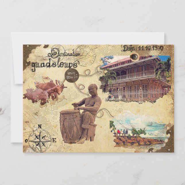 Mapa antigo da Guadalupe (Frente)