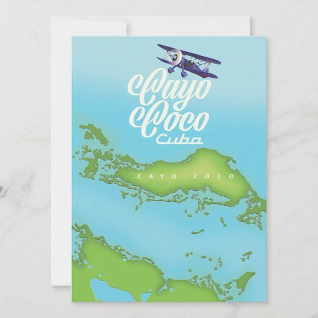 Mapa antigo do Cayo Coco Cuba. (Frente)