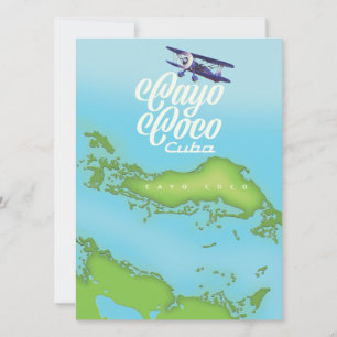 Mapa antigo do Cayo Coco Cuba.