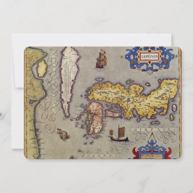 Mapa antigo do Japão por Mercator e Hondius (Frente)