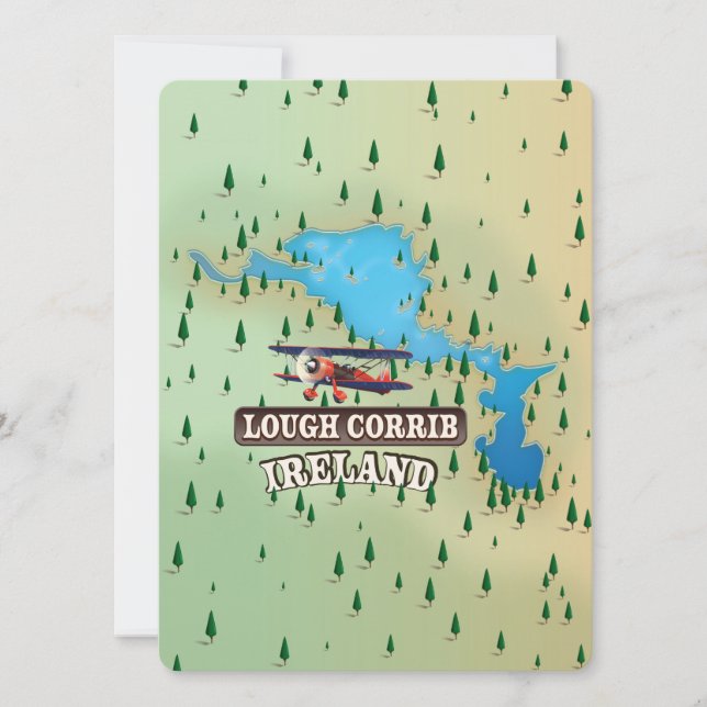 Mapa Antigo do Lough Corrib Irlanda. (Frente)