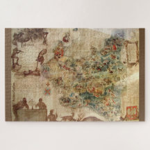 MAPA ANTIGO DO QUEBRA-CABEÇA DE SERRA DE VAIVÉM DO